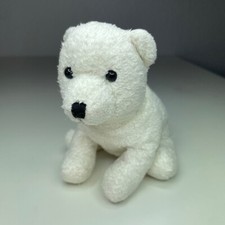 Russ Berrie Luv Pets Bolo the Polar Bear Plush 5  White Stuffed Beanie Vintage