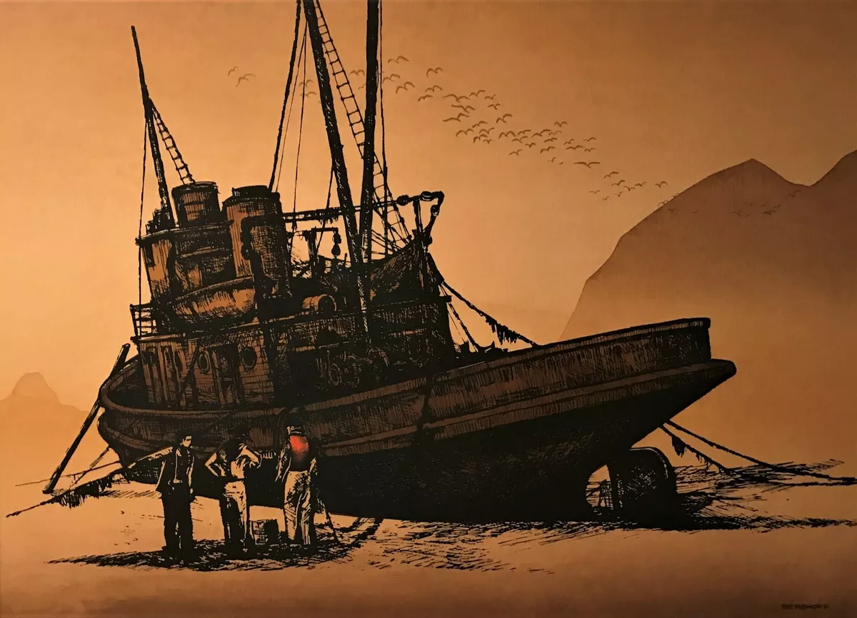 Pirate ship print by Terry Fan