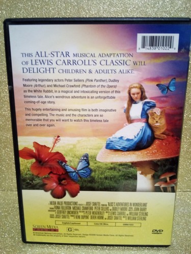 (1-1004) "ALICE'S ADVENTURES IN WONDERLAND" DVD / PRE-WATCHED / MUSICAL / 1972 - Picture 4 of 11