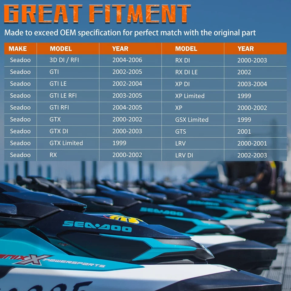 Kit de reconstrucción de bomba de chorro SeaDoo anillo de desgaste impulsor eje sello aceite XP GTX DI RX Foto 2 de 4
