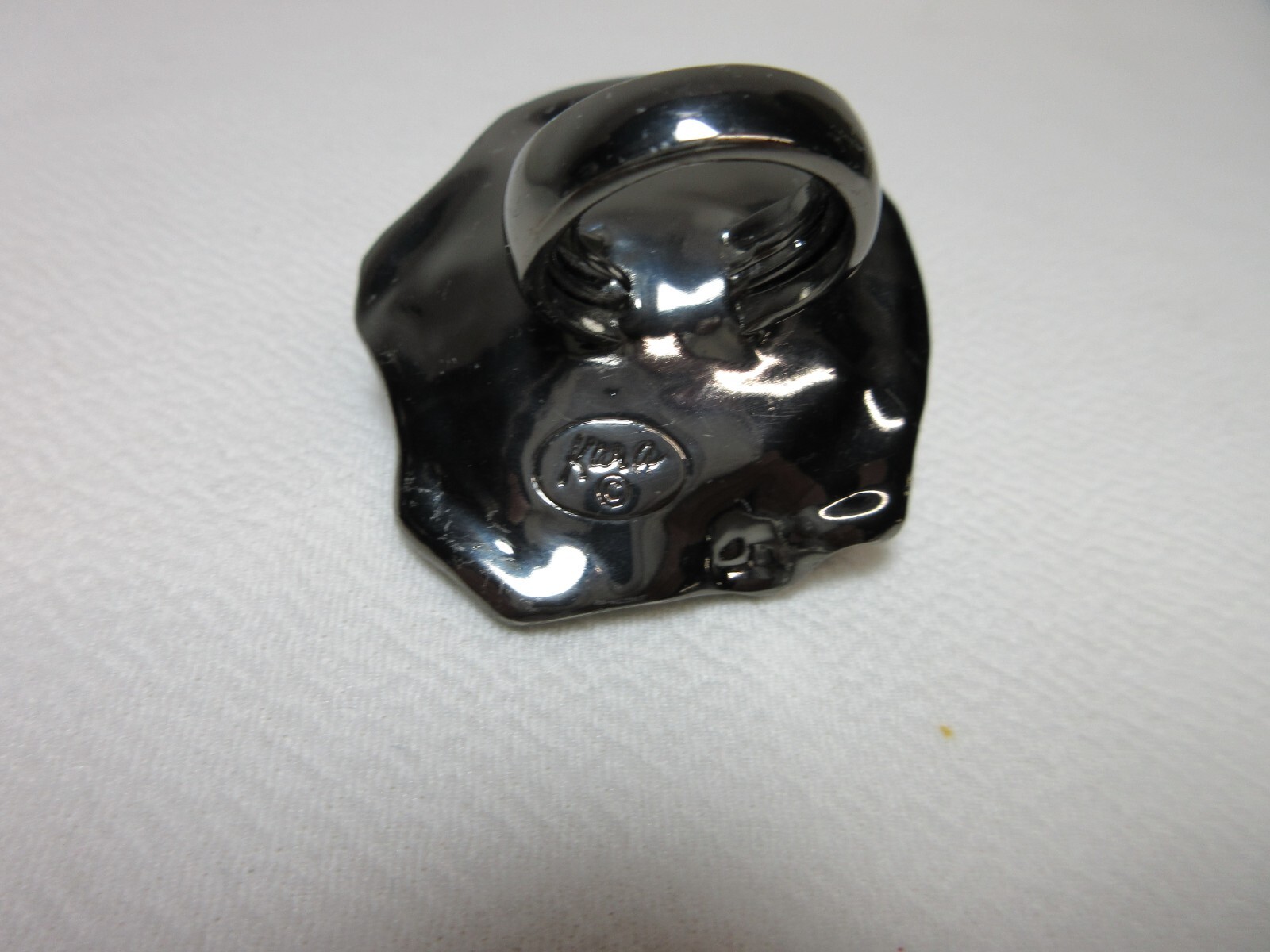 KARA BOLD STATEMENT RING LARGE CHUNKY WITH STONE - image 5