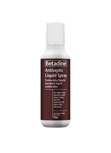2 x Betadine Antiseptic Liquid Spray For Minor Abrasions & Skin Infections 75ml - Picture 2 of 7