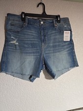 LEVI STRAUSS SIGNATURE WOMENS SHORTS HIGH RISE 5 INSEAM SZ 18/ W34 NWT