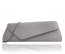 New Womens Ladies Clutch Bag Bridal Evening Party Shoulder Plain Handbag Cross