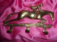 Vintage Equestrian Hunting / Show Jumping Brass Coat - Door / Tack Room Hanger