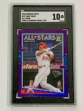 2020 Donruss Optic #197 Mike Trout All Stars SGC 10 Purple Pandora Prizm /99