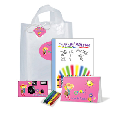 I'm The Big Sister Gift Bag- HOT PINK - Disposable camera, kids (PK-122)
