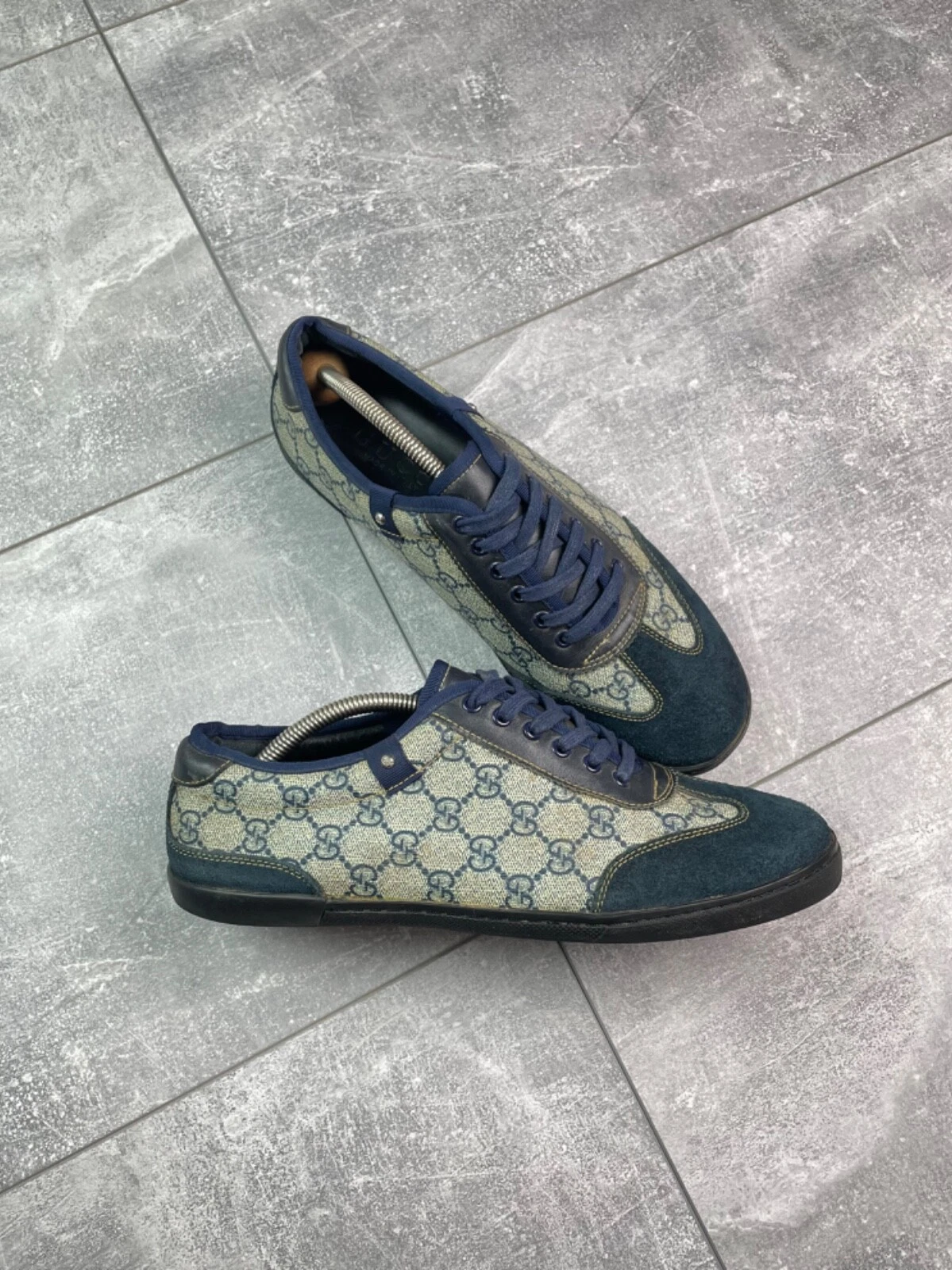 Baskets Gucci Supreme en toile GG monogramme en cuir