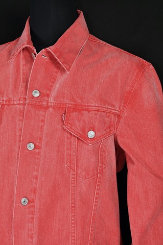 00s Levi's 70500 9163 Washed Red Men's Trucker Jacket size XL - Picture 2 of 10
