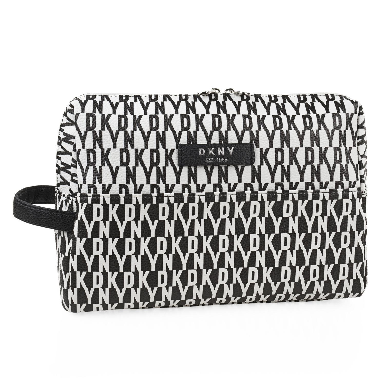 DKNY neceser de viaje doble cursor Bolso de mano bolso de aseo unisex