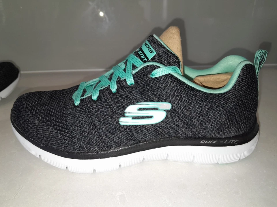 Skechers Sneakers Black High Energy US 6- New!-Thicker memory foam -UK3 Eur 36 - Image 4 of 4