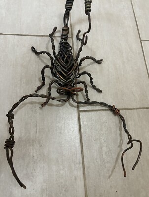 Handmade 2  Long Reclaimed Copper Wire Scorpion