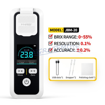 FNIRSI JBM-10 JBM-20 Digital Brix Refractometer Rechargeable Sugar Content Meter