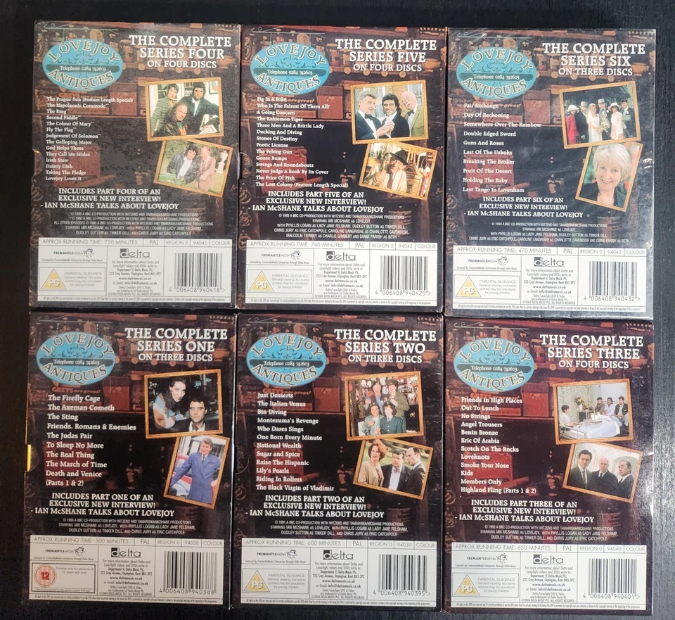 LOVEJOY: THE COMPLETE SERIES DVD COLLECTION REGION 2 IAN McSHANE 2 SETS SEALED. - Image 2 of 4