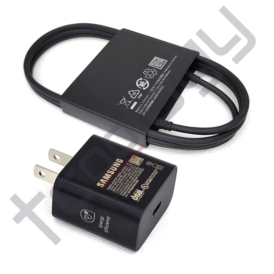 Adaptador de corriente y cable PD 25W súper rápido original Samsung T2510 para S25 S24 S23 Foto 2 de 2