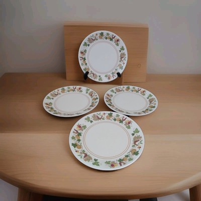 Set 4 1970 Noritake Progression HOMECOMING Plates Dishes 8.25'' Dessert Appetizer
