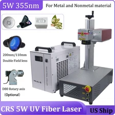 CRS 5W Fiber UV Laser Marking Engraver Machine For Glass Metal Wood Water Cool