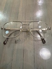 Vtg CAPRI SP 1 Aviator Eyeglass Frames Silver Pilot Double Bridge 52 20 140