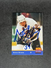 Steve Staios 1993 Hat Tricks Peoria Rivermen Signed Auto Card ~ COA