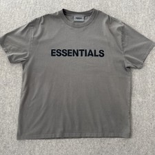 ESSENTIALS Fear Of God T Shirt Mens Medium Gray Short Sleeve Logo