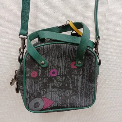 Folli Follie mini shoulder bag black × green eye motif Used - Image 1 of 4