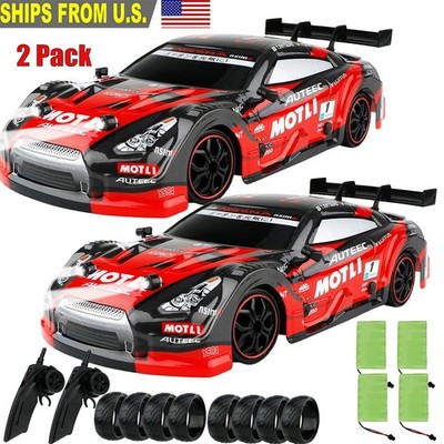 2Pcs 4WD On/Off-Road Vehicle Crawler Car RC Drift Racing Car 2.4G Remote Control