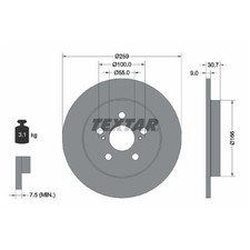 2x Bremsscheibe hinten für Toyota Corolla E21 Prius W3 W5 PHV W52 Verso | 26216