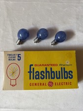 Camera Flashbulbs Rhenium Vintage 12 BULBS GE 5 Flashbulbs 12 PACK Box Plus 3