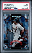 2002 Donruss Albert Pujols Career Stat Line /130 PSA 8 NM-MINT!🔥 Pop 1!