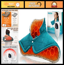 Graphene Heating Pad for Neck, Shoulders  Back - Pain Relief, 6 Heat Settings,