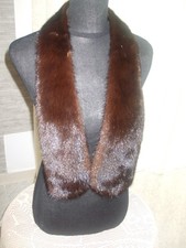 Sciarpa in visone marrone scuro