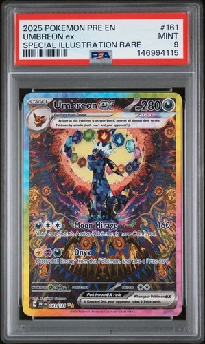 2025 POKEMON PRISMATIC EVOLUTIONS SPECIAL ILLUSTRATION RARE UMBREON EX PSA 9