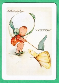 1 WIDE SWAP PLAYING CARD LUCIE ATTWELL THE BUTTERFLY SERIES GIRL I'SE GOT YOU