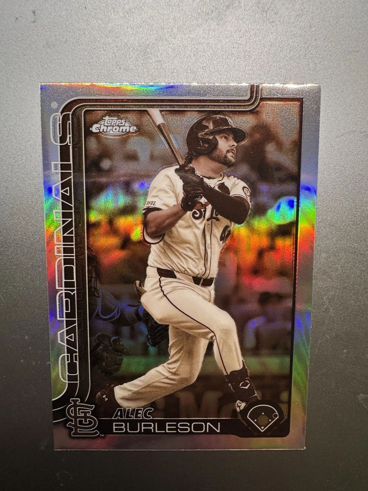 2025 Topps Chrome #281 Alec Burleson Sepia Refractor St. Louis Cardinals