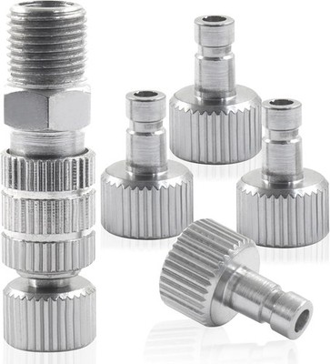 Airbrush Quick Disconnect Coupler Release Fitting Adapter Kit with 5 pcs 1/8''