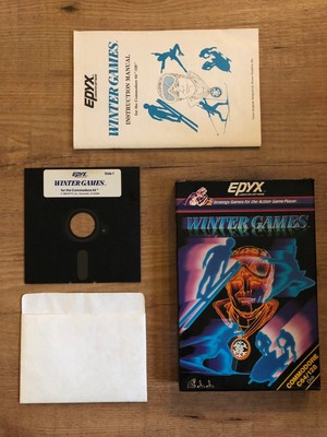 Winter Games, Epyx, 1985, Disk, getestet, komplett,CIB, C64,CBM 64, Commodore 64
