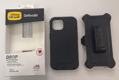 New OtterBox Defender Series Case with Holster Case For iPhone 16E-Black