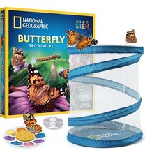 NATIONAL GEOGRAPHIC Butterfly Growing Kit - Habitat Kit with Voucher STEM NEW