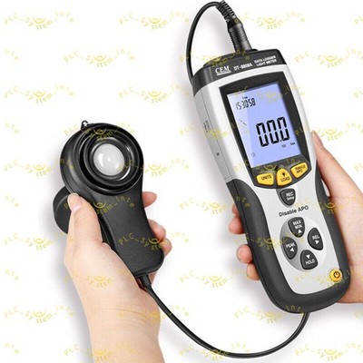 1PCS NEW CEM DT-8809A Handheld Light Meter Range 400,000Lux Data Log 99 USB