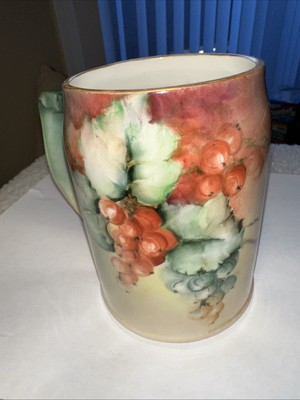 Belleek Beer Stein. Vintage Grape Theme.