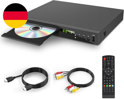 Blu-Ray Player Für TV, Kompakt Blu-Ray-Disc-Player 1080P Dvd-Player Mit Hdmi-Aus