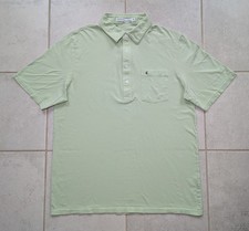 Criquet Men's Large Golf Polo Shirt Short Pima Cotton Light Green Stretch