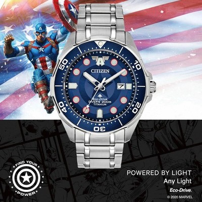 CITIZEN  MARVEL Captain America BN0208 54W Limited Watch JDM