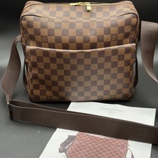 Borsa messenger Louis Vuitton Damier Ebene Naviglio certificata