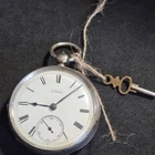 Antique Solid Silver Gents Waltham Mass Pocket Watch 1884 working ref4415