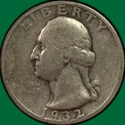 1932-S Washington Quarter Silver Fine F Coin #43563