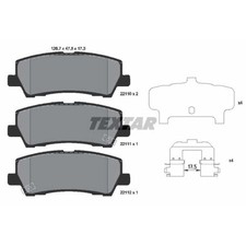 TEXTAR Bremsbeläge Bremsbelegsatz hinten für FORD USA Mustang Coupe