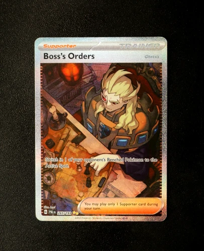 Pokémon Card TCG - Boss's Orders 265/193 Ghetsis - Paldea Evolved - SIR - NM ⭐