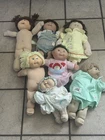 Lot Of 7 Cabbage Patch Kids Dolls With Vintage Clothes Pre owned See Pics