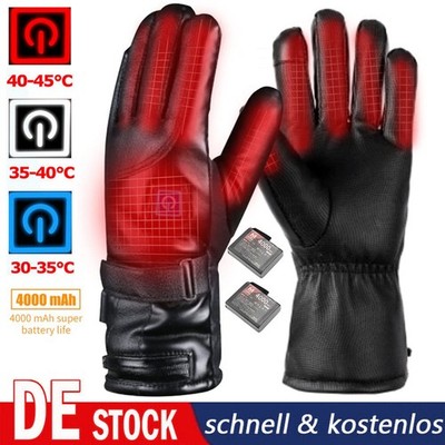 Elektrische Beheizbare Motorradhandschuhe Wärmer Handschuhe Thermo mit 2x Akku